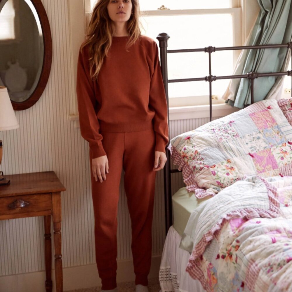 Christy Dawn The Sonny Sweater Rust Burnt Orange - Picture 3 of 6